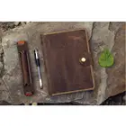Персонализированный винтажный кожаный чехол rhodia, Обложка из состаренной кожи для ноутбука A5 +