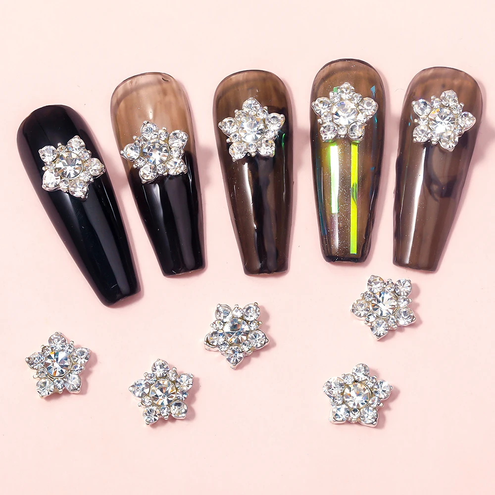 

Новинка, 10 упаковок, звезда из сплава циркония для дизайна ногтей, Роскошный супер-флэш дизайн стразы, самодельные Украшения для ногтей, акс...