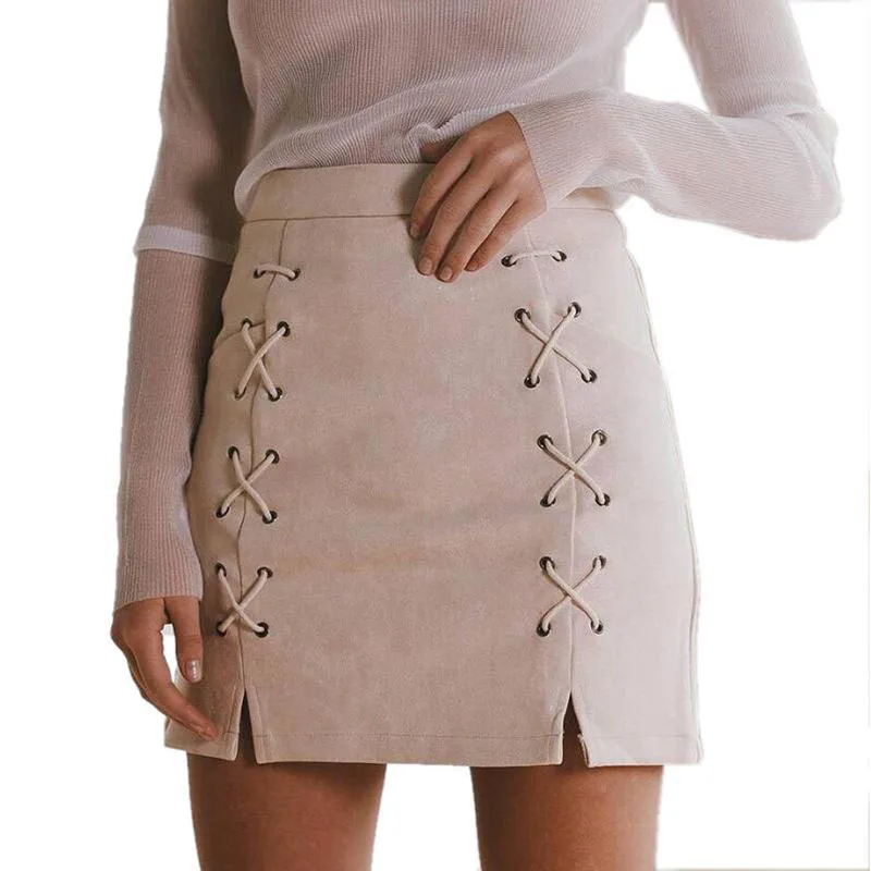 Модная женская осенне зимняя трапециевидная белая пикантная короткая бежевая