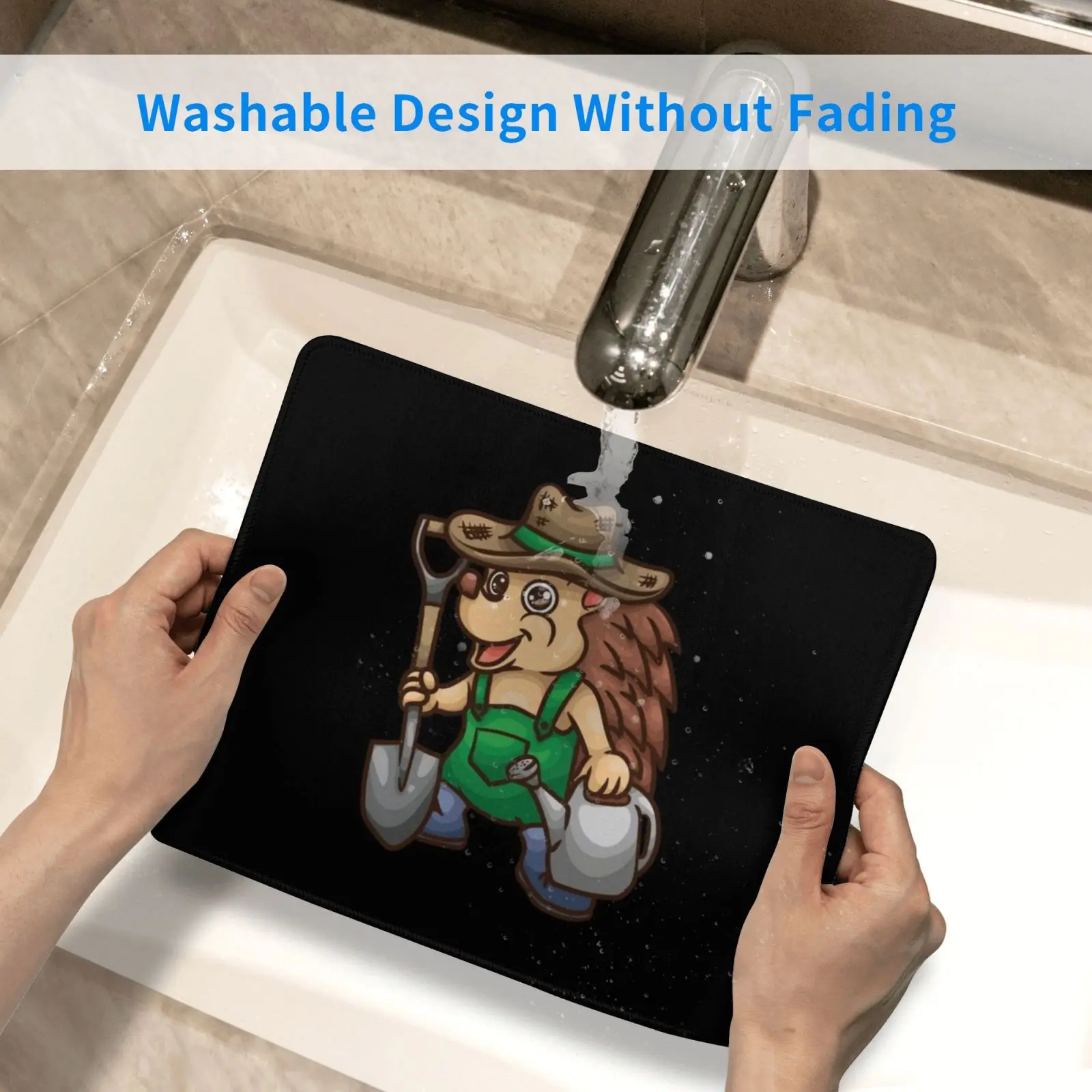 

Gardening-Hedgehog Gardener Mouse Pad DIY Print Hedgehog Gardener Hedgehog Gardener Gardening Plants