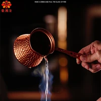 aixiangru 1pcs metal creative blue goblet of fire mixing retro cocktail pulling bronze 380ml