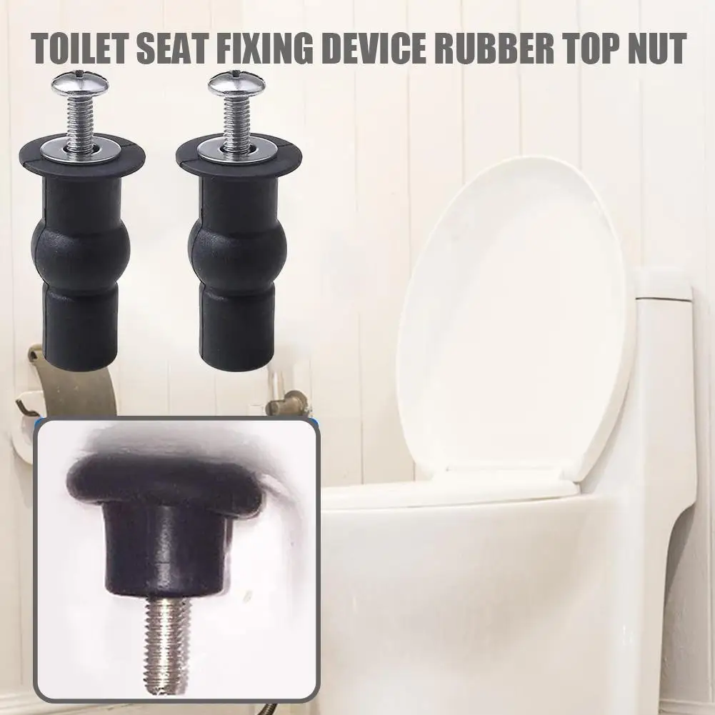 

1Pair Universal Rubber Toilet Seat Fittings Toilet Cover Smart Seat screws Top Expansion Mounting Bolts Accessories Screw Hinges