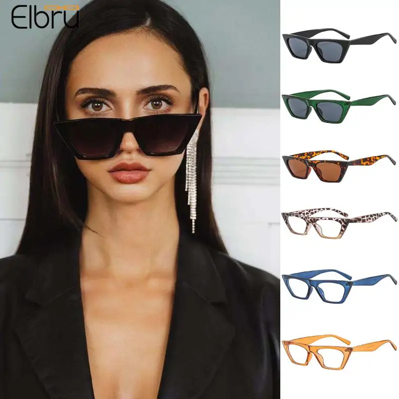 

Elbru Retro Trendy Large Frame Cat Eye Sunglasses Ultraviolet-proof Shading and Sunscreen Simple Classic Sunglasses UV400