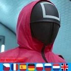 Пластиковая маска для косплея с красным капюшоном для мужчин