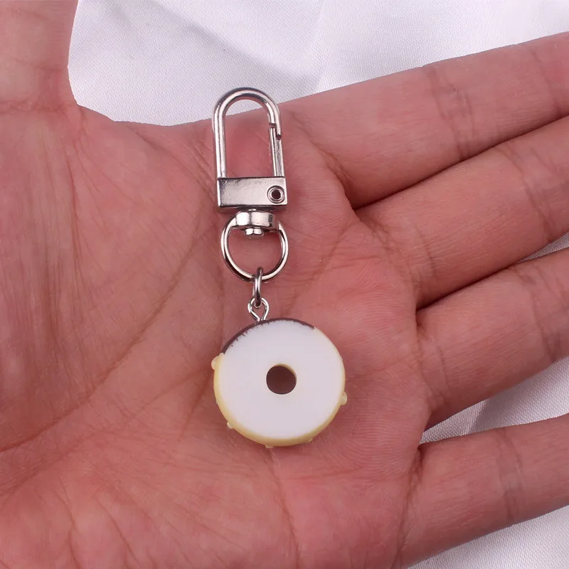 Милый брелок в виде пончика для женщин 5 9 х2 см новинка милая цепочка ключей с едой