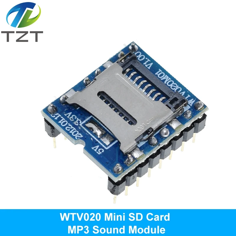 Модуль мини MP3-плеера WTV020 GPD2846A TF-карта MP3 звуковой модуль голосовой для модуля