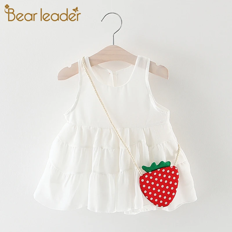 Bear leader Baby Girls Clothing Sets Fashion Kids Cotton Cute P Sleeveless T-shirt+shorts Children Clothes suits | Детская одежда и