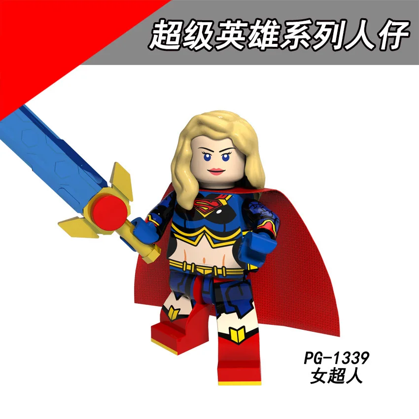PG8164 Matched Legoing Similar to assembling blocks Superheroing Series of people Nurse Clown girl Robin Superwoman Lightning |