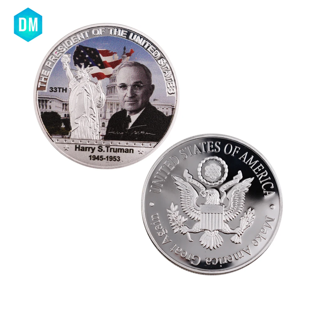 Последний товар сувенирные подарки 33 президент США серебряная монета 999