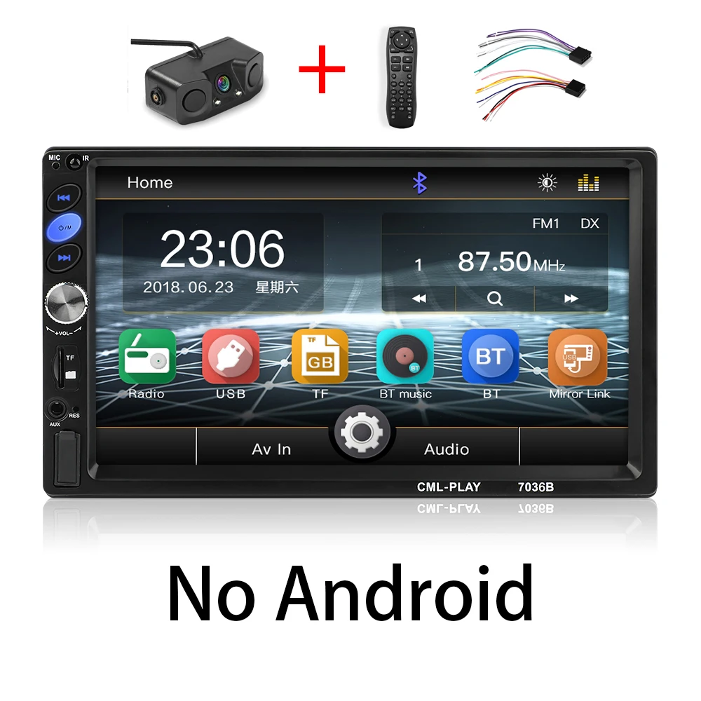 with pz451 camera 2 Din автомагнитола Android 8,0 универсальный gps навигация Bluetooth Сенсорный экран Wifi автомобильный аудио стерео FM USB автомобильный мультимедийный MP5 - Цвет: with pz451 camera