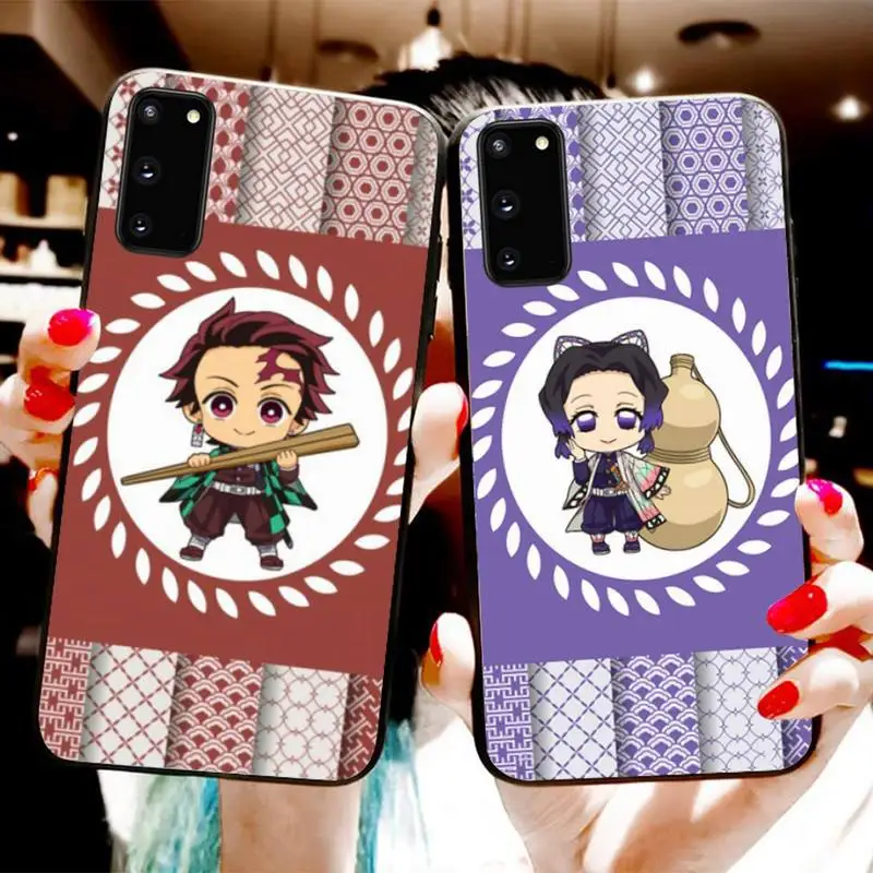 

Japanese Animation Kimetsu No Yaiba Phone Case For Samsung S20 S10 S8 S9 Plus S7 S6 S5 Note10 Note9 S10lite