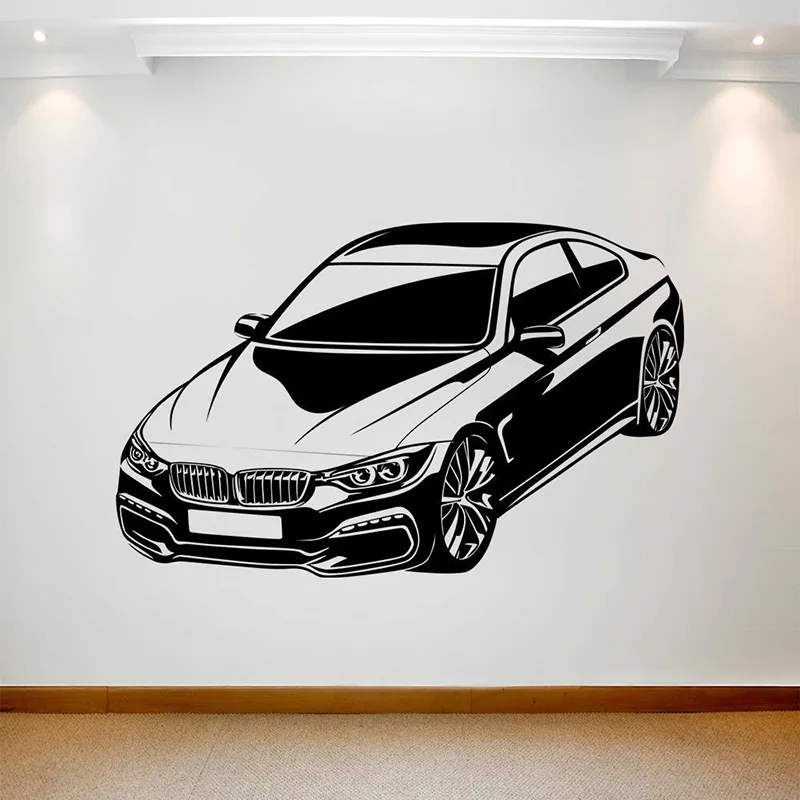 

Large BMW Car Wall Sticker Boy Room Nursery Sport Vehicle Auto Wall Decal Bedroom Playroom Viny Home Decor