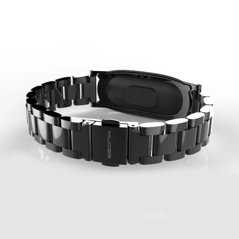 Оригинальный металлический ремешок Mijobs для браслета MiBand 2 браслет из нержавеющей