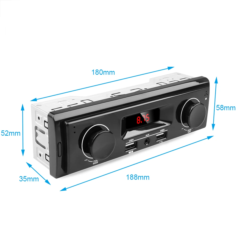 Автомагнитола 1din 1 Din Автомобильный mp3 музыкальный fm-радио Aux USB телефон зарядка