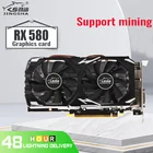 RX 580 8 Гб видеокарты AMD Radeon RX580 8 Гб 2048SP видеоэкран карты GPU настольный компьютер игровая карта HDMI видеокарта для майнинга