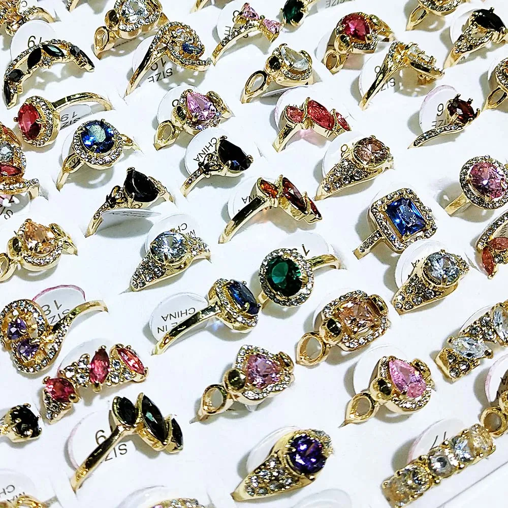 10 шт. модные Австрийские кубические циркониевые стразы белого золота P