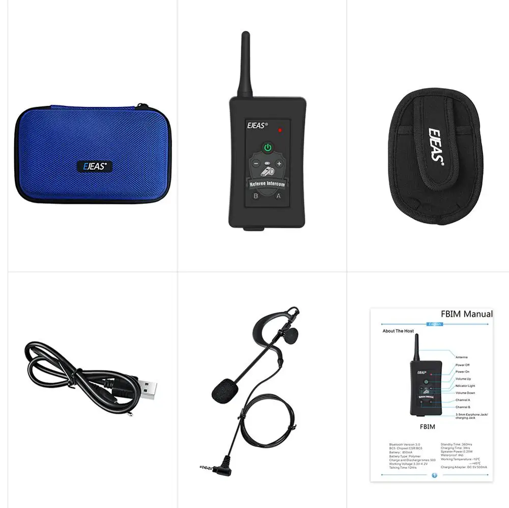 EJEAS FBIM 1200m 4 всадника мотоциклетный шлем Bluetooth Переговорная гарнитура