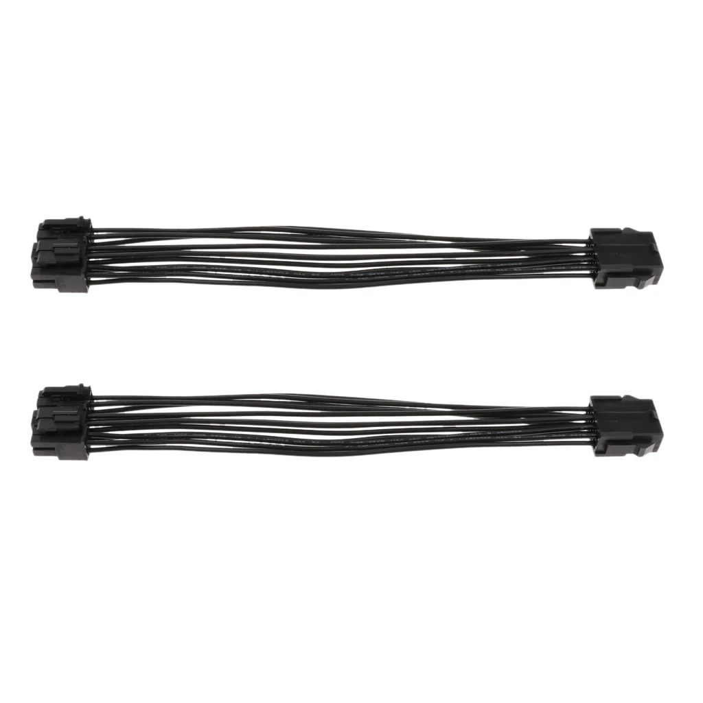 

Pair Of Computer CPU To 8+4Pin Power Supply Extension Cable, Black