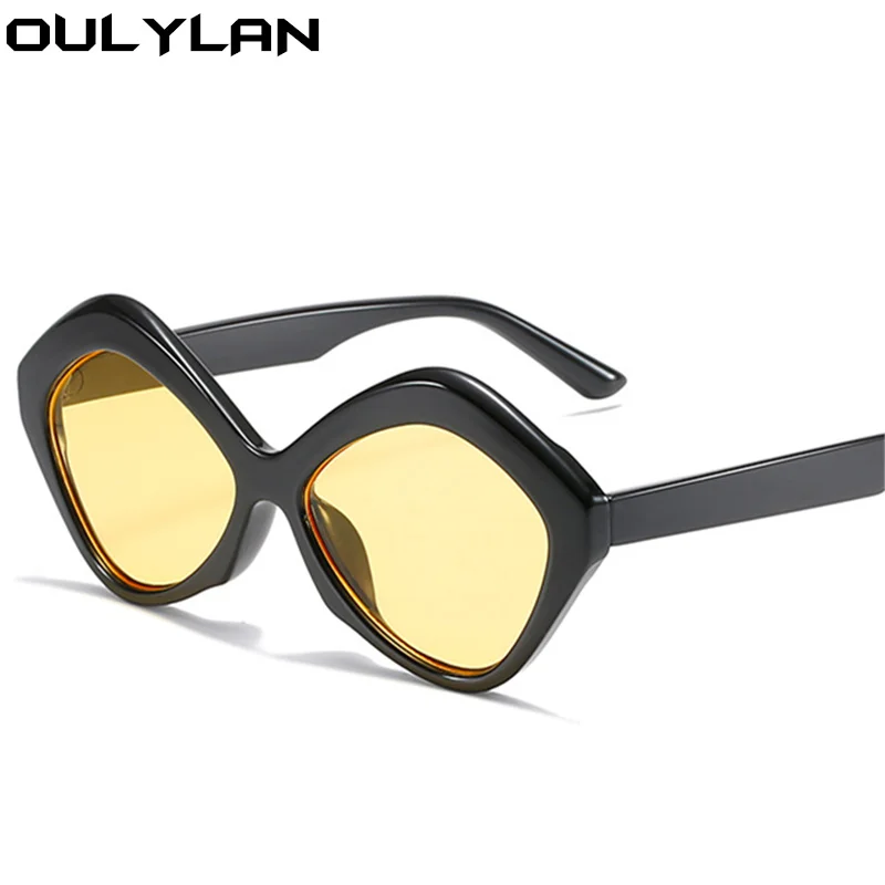 

Очки солнцезащитные унисекс Женские, черные, желтые, UV400