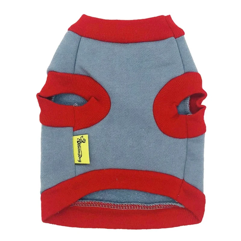 Красный жилет модный наряд собачий с буквами собаки флисовый теплый осенне