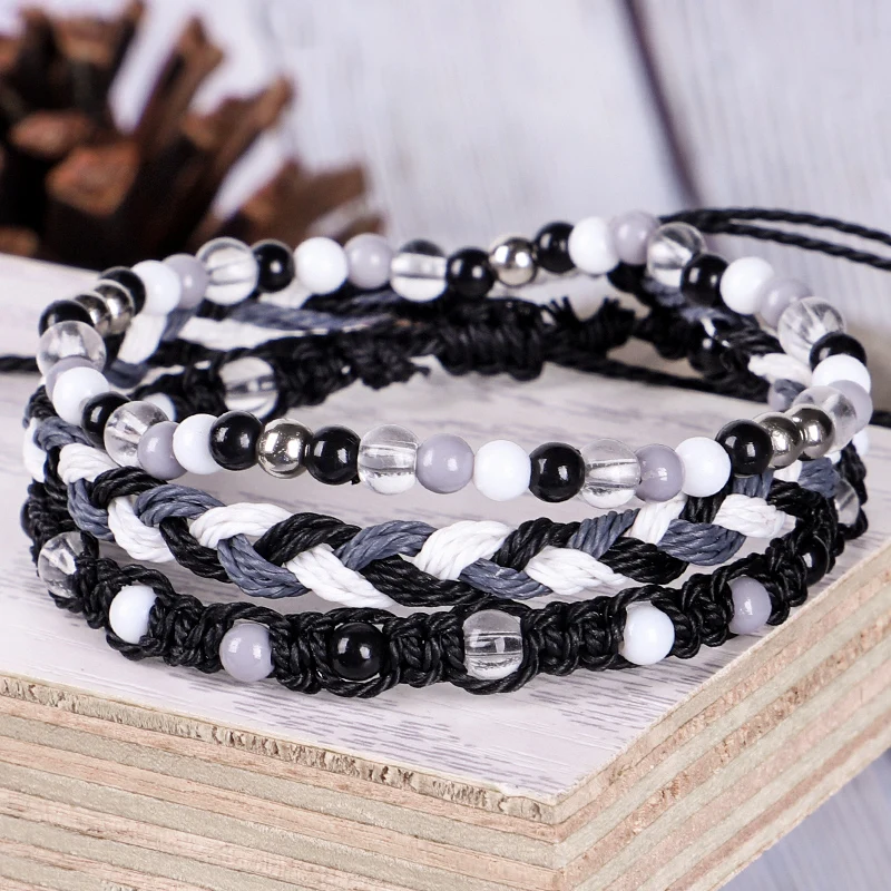 Браслеты ручной работы для девочек-подростков плетеные эластичные браслеты