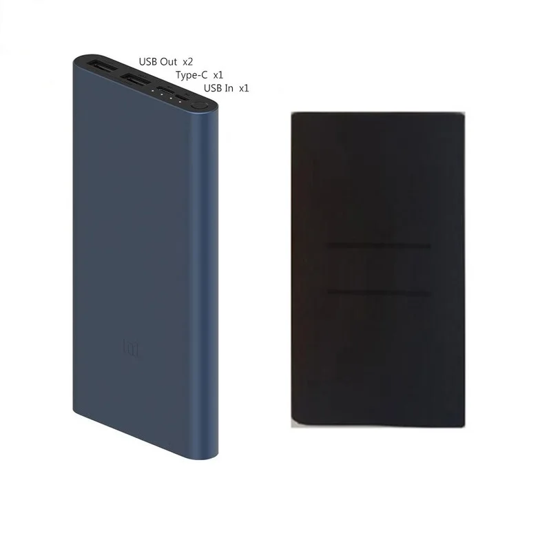 Black Add Black Новинка, Xiaomi Mi внешний аккумулятор 3, 10000 мА/ч, внешний аккумулятор, портативный аккумулятор, быстрая зарядка, 10000 мА/ч, внешний аккумулятор, поддерживает зарядку 18 Вт - Цвет: Black Add Black