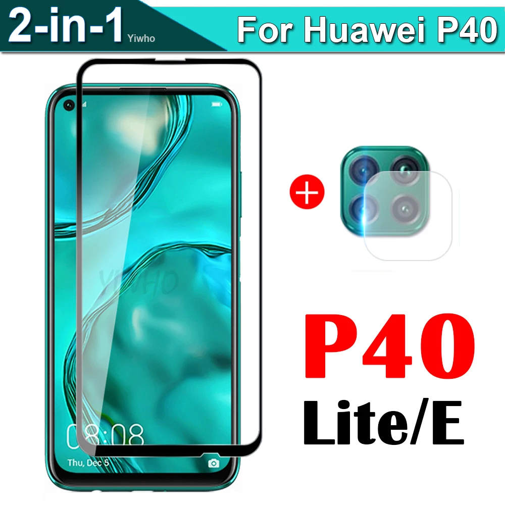 Стекло для объектива камеры 2 в 1 Huawei P40 Lite E защитное стекло P30 Light P 40 защита экрана