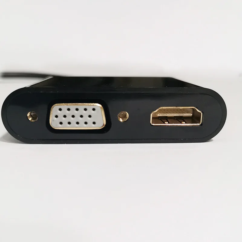 Адаптер VGA-HDMI 1 в 2 с аудиокабелем 3 5 мм поддержка проектора VGA-проектора |