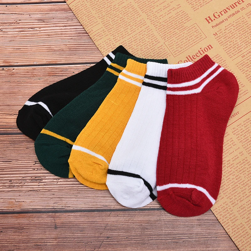 

One Pair Cotton Socks Invisible Non-Slip Boat Socks Women Breathable Sports Short Ankle Socks Fashion