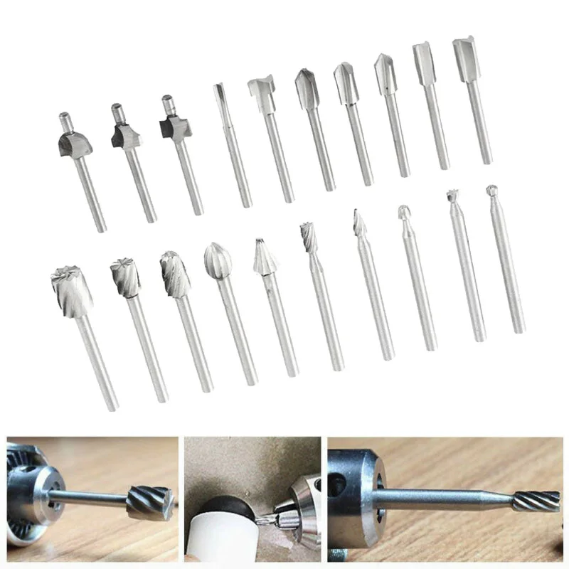 

20pcs/set Engraving Bits Grinding Burr Wood Rotary Pneumatic Attachment Tools