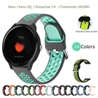 Ремешок силиконовый для наручных часов Garmin Vivoactive 3 4, 20 мм, 22 мм, браслет для Garmin Forerunner 245, 645