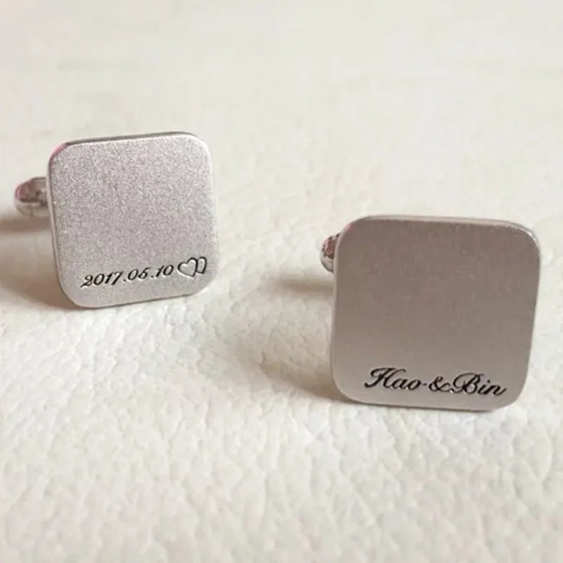

DIY Custom 925 Sterling Silver Suit Men's Cufflinks Customized Wedding Gift Engraved Retro Cufflink Name Commemorative Jewelry