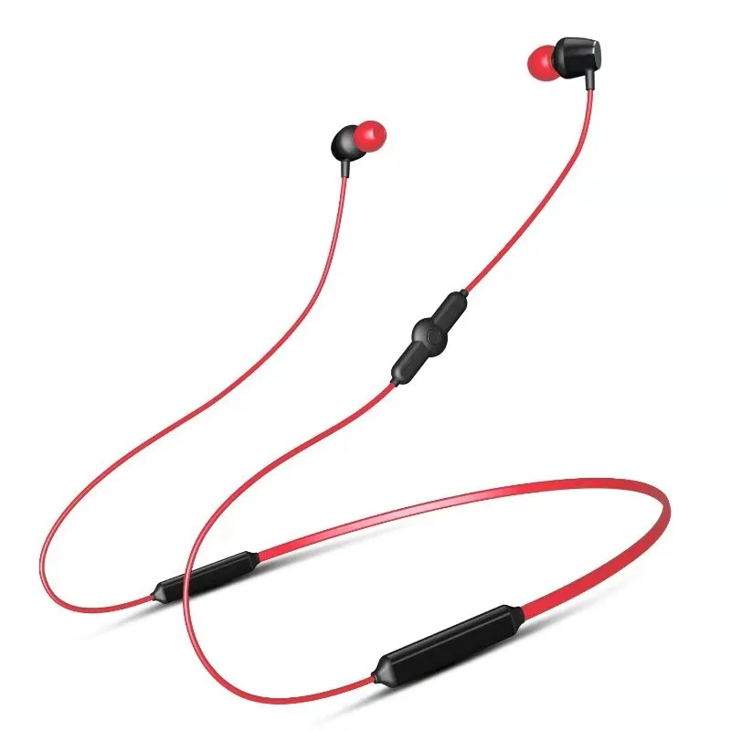 Red LYMOC Q5 Bluetooth наушники спортивные беспроводные наушники 48Hrs Talktime шейные Стерео гарнитуры для бега для iPhone samsung huawei - Цвет: Red
