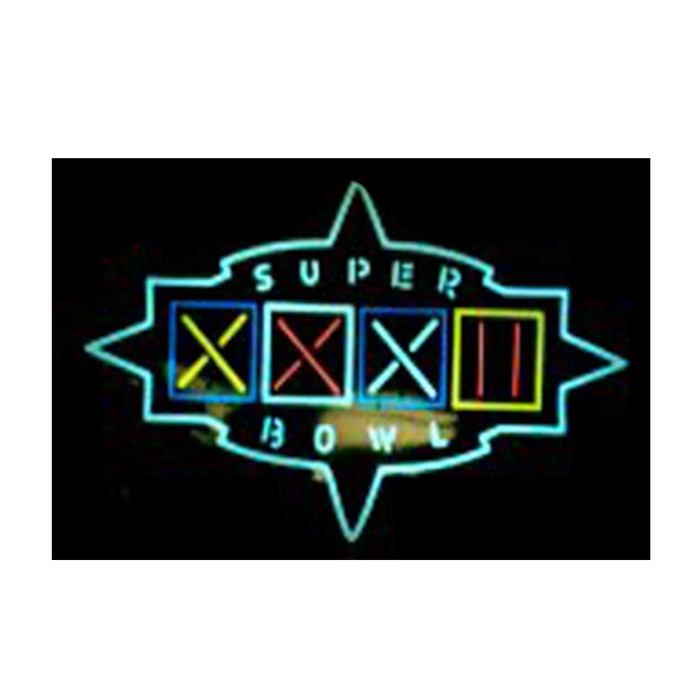 

SUPER BOWL Flags Football Soccer Custom Handmade Real Glass Tube Sport Bar Beer Advertise Decoration Display Sign Neon 24"X 20"