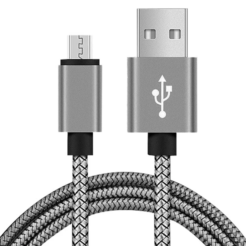 USB кабель для быстрой зарядки нейлоновое плетеное зарядное устройство Шнур для iphone 6 6S 7 8 Plus XR X XS MAX для Xiaomi huawei samsung Smart phone - Цвет: Gray Length 3m