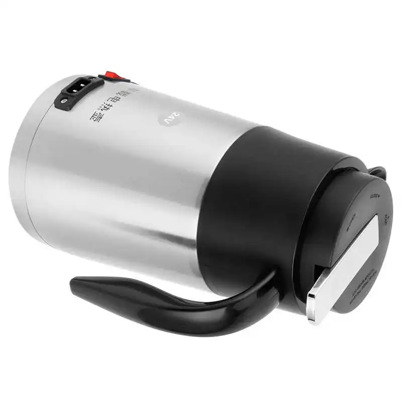 

1200ml 200W Car Electric Water Kettle Insulation Pot Heating Cup Truck Car Cigarette Lighter 24V New