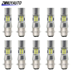 10PCS 1600LM H4 Led Motorcycle Headlight H6 BA20D Motor Led Bulbs H6M P15D LED Motorbike Head Lamp Hi Lo Beam 10V 60V AC DC