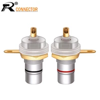 10pcs5pairs high quality rhodiumgold plated screw copper cmc rca female terminal jack socket av audio video rca wire connector