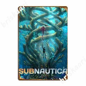 Красивый постер Subnautica, металлический плакат, клубный, кухонный дизайн, Настенный декор, оловянный плакат