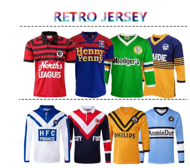 

RETRO JERSEY RUGBY 1991 Norte Lleva 1985 BANKSTOWN 1976 Gallos 1988 CRONULLA Tiburones Tamao: S---