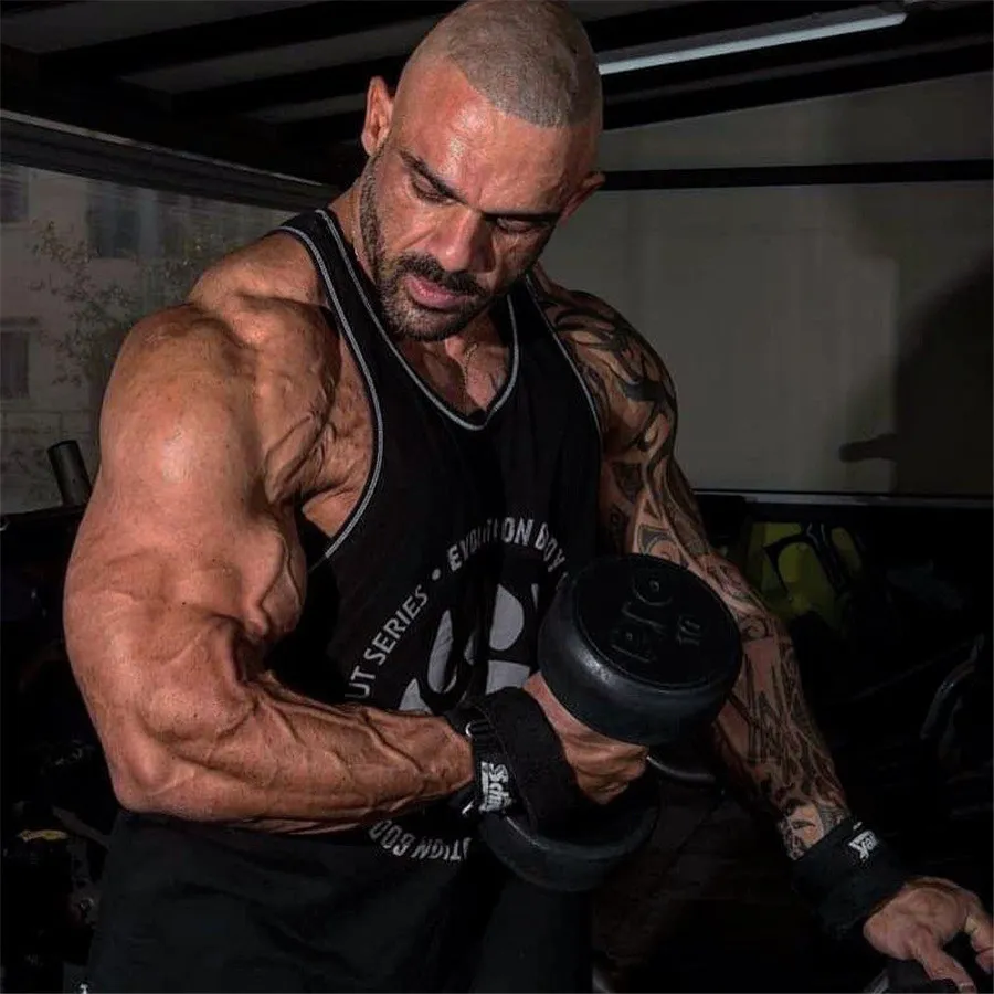 Жилет мужской спортивный для бега и фитнеса майка стринги бодибилдинга мышц