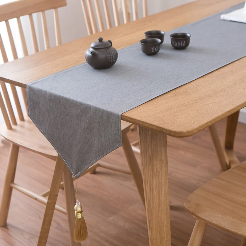 Однотонная декоративная хлопковая цветная скатерть для чайного стола с