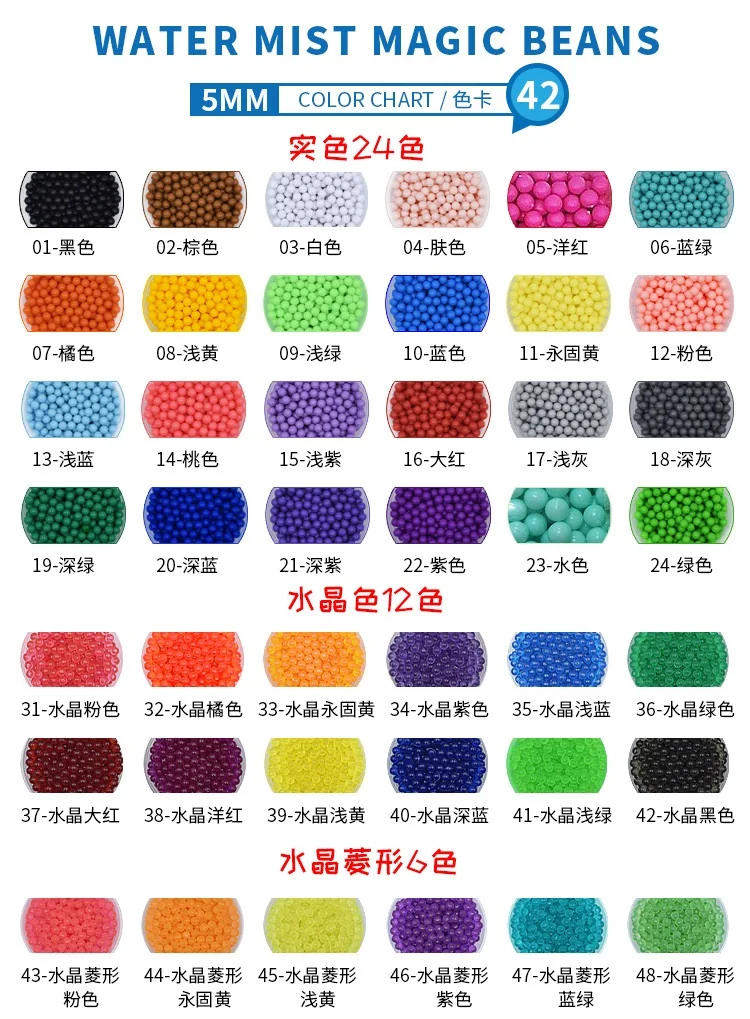 100 шт./компл. 42 цвета водный спрей Aqua Perler Волшебные бусины Обучающие 3D головоломки