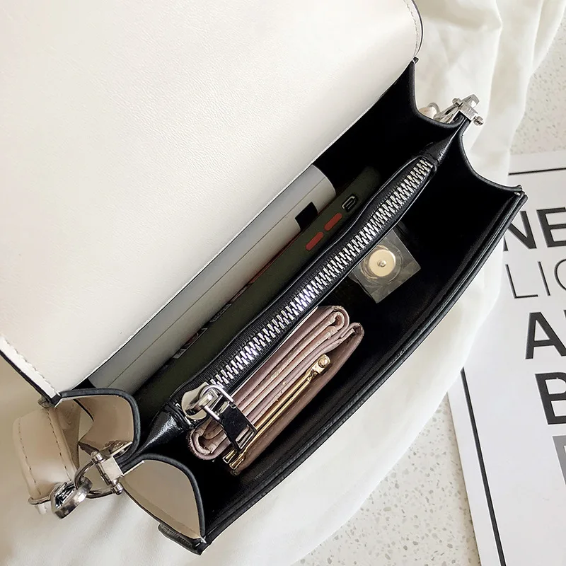 

fashion chains square women handbags designer letters shoulder bags luxury pu leather crossbody messenger bag female small flap