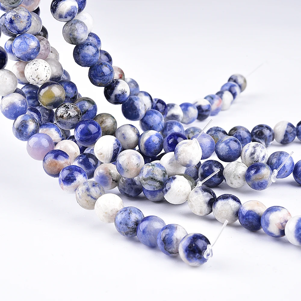 Asingeloo белые синие веновые бусины из натурального камня для самостоятельного