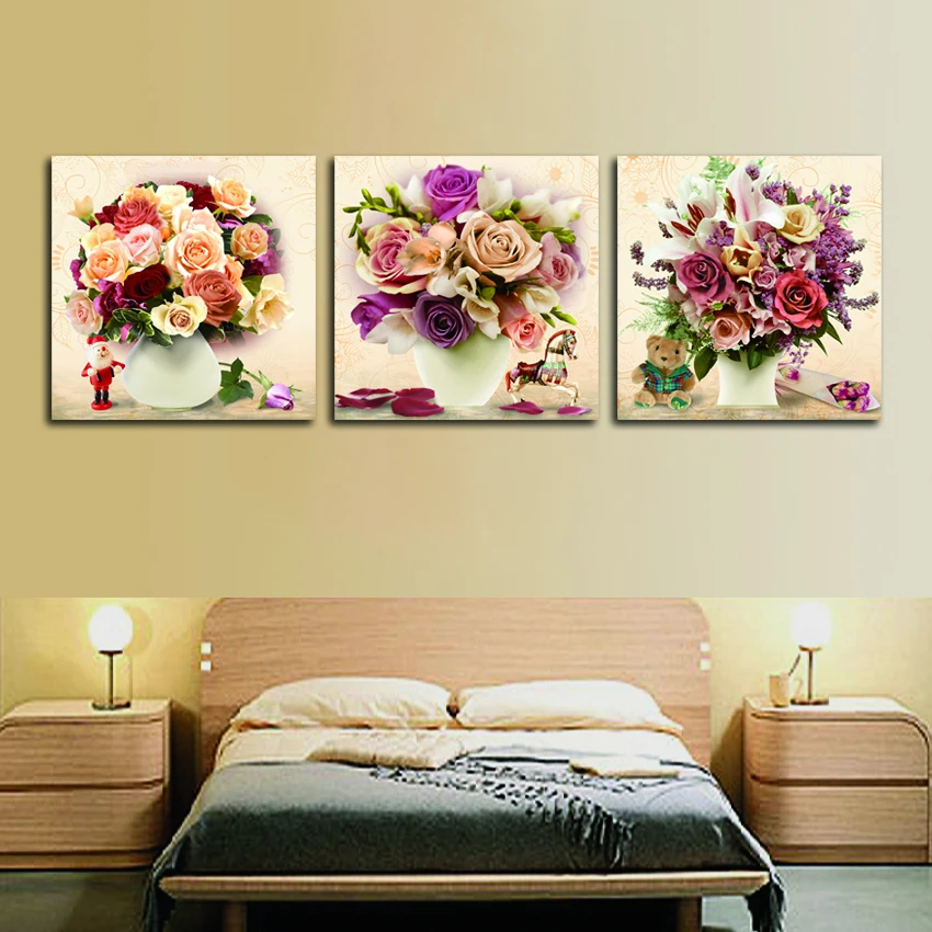 

Classic Colorful Flower DIY Painting By Number Modern Wall Art Picture Paint On Canvas Unique Gift For Home Wall Decor