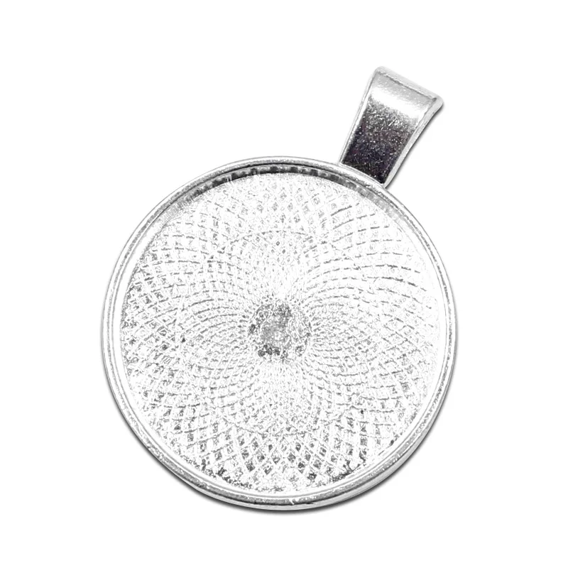 10 шт. подходят для 25 мм стеклянная рамка Кулоны из нержавеющей стали круглый