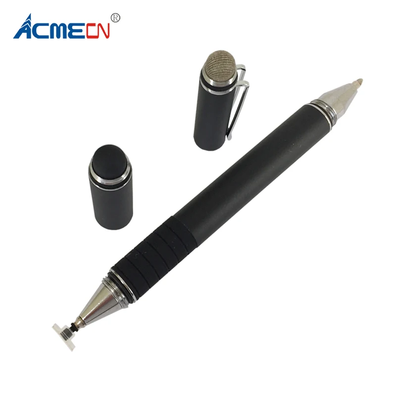 ACMECN новейшие 4 в 1 Универсальный Стилус ручка с сенсорным экраном мягкая резиновая ручка для телефонов планшеты ноутбуки шариковая ручка