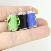 yamily 8pcslot resin 3d drink alcohol cans bottle charm pendant jewelry for diy earrings keychain bracelet accessories 3 colour