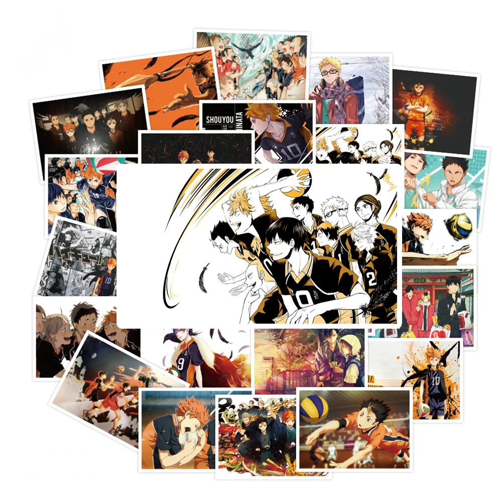 30 шт. японский волейбол Haikyuu! Стикеры аниме для ноутбука чемодана мотоцикла